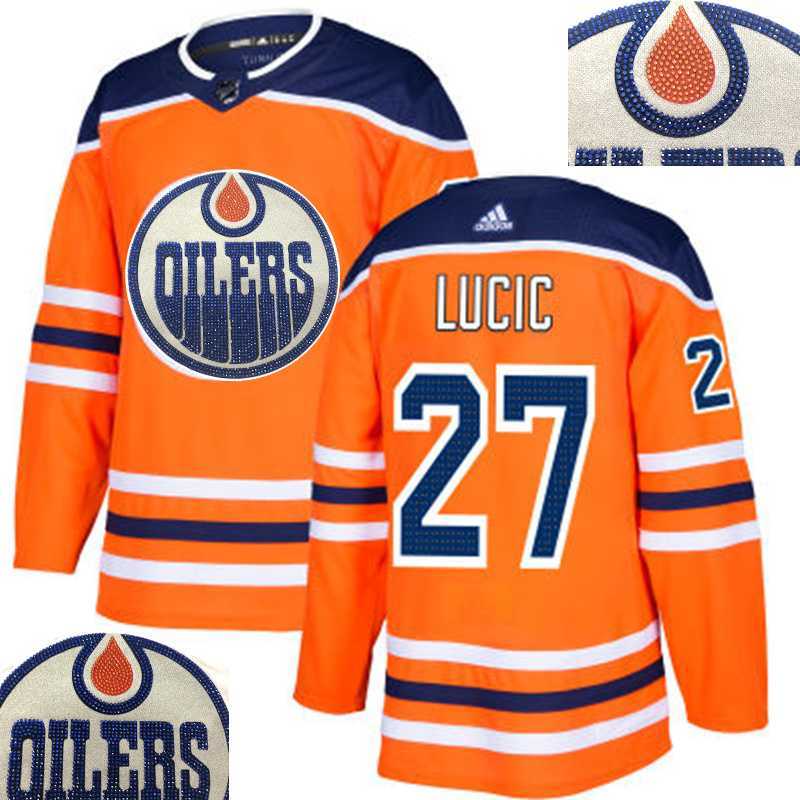 Oilers #27 Lucic Orange With Special Glittery Logo Adidas Jersey,We sell and wholesale Oilers #27 Lucic Orange With Special Glittery Logo Adidas Jersey on line form chian!